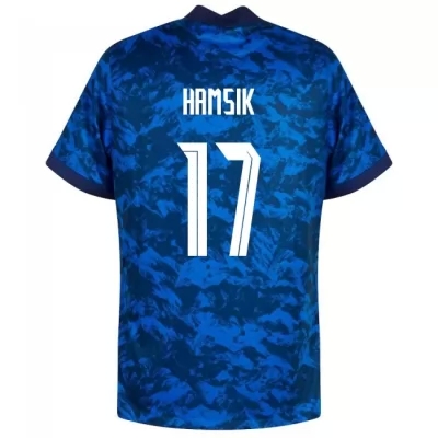 Herren Slowakische Fussballnationalmannschaft Marek Hamsik #17 Heimtrikot Dunkelblau 2021 Trikot