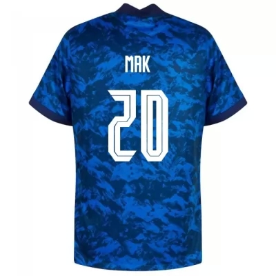 Kinder Slowakische Fussballnationalmannschaft Robert Mak #20 Heimtrikot Dunkelblau 2021 Trikot
