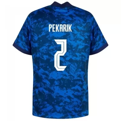 Damen Slowakische Fussballnationalmannschaft Peter Pekarik #2 Heimtrikot Dunkelblau 2021 Trikot