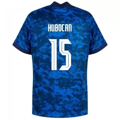 Herren Slowakische Fussballnationalmannschaft Tomas Hubocan #15 Heimtrikot Dunkelblau 2021 Trikot