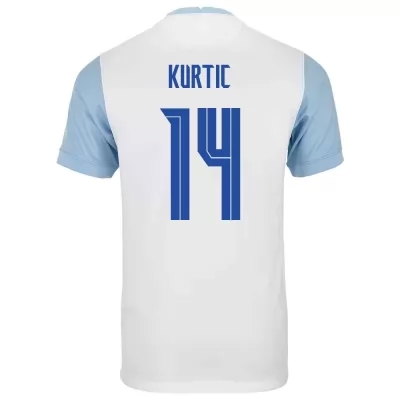 Herren Slowenische Fussballnationalmannschaft Jasmin Kurtic #14 Heimtrikot Weiß 2021 Trikot