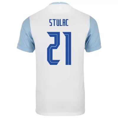 Herren Slowenische Fussballnationalmannschaft Leo Stulac #21 Heimtrikot Weiß 2021 Trikot