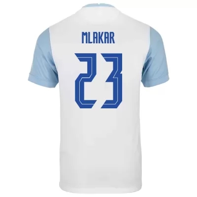 Herren Slowenische Fussballnationalmannschaft Jan Mlakar #23 Heimtrikot Weiß 2021 Trikot