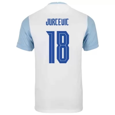 Herren Slowenische Fussballnationalmannschaft Mario Jurcevic #18 Heimtrikot Weiß 2021 Trikot