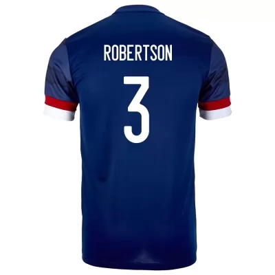 Herren Schottische Fussballnationalmannschaft Andrew Robertson #3 Heimtrikot Dunkelblau 2021 Trikot