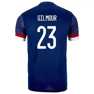 Herren Schottische Fussballnationalmannschaft Billy Gilmour #23 Heimtrikot Dunkelblau 2021 Trikot