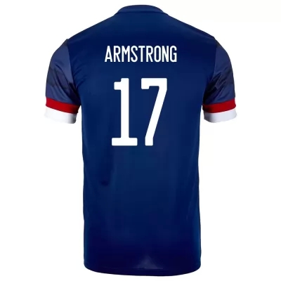 Herren Schottische Fussballnationalmannschaft Stuart Armstrong #17 Heimtrikot Dunkelblau 2021 Trikot