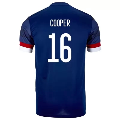 Kinder Schottische Fussballnationalmannschaft Liam Cooper #16 Heimtrikot Dunkelblau 2021 Trikot