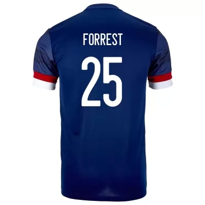 Kinder Schottische Fussballnationalmannschaft James Forrest #25 Heimtrikot Dunkelblau 2021 Trikot