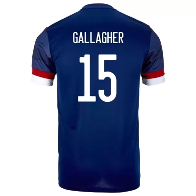Herren Schottische Fussballnationalmannschaft Declan Gallagher #15 Heimtrikot Dunkelblau 2021 Trikot