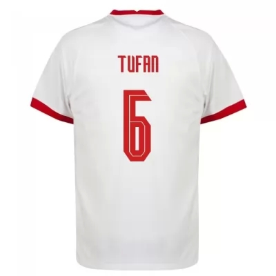 Damen Türkische Fussballnationalmannschaft Ozan Tufan #6 Heimtrikot Weiß 2021 Trikot