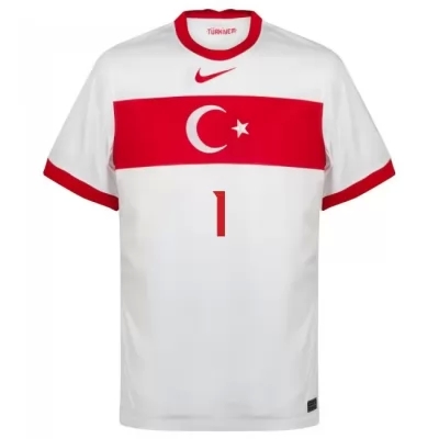 Damen Türkische Fussballnationalmannschaft Mert Gunok #1 Heimtrikot Weiß 2021 Trikot