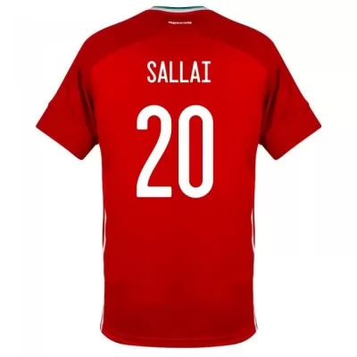 Kinder Ungarische Fussballnationalmannschaft Roland Sallai #20 Heimtrikot Rot 2021 Trikot