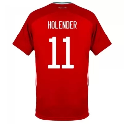 Damen Ungarische Fussballnationalmannschaft Filip Holender #11 Heimtrikot Rot 2021 Trikot