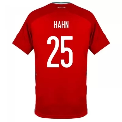 Kinder Ungarische Fussballnationalmannschaft Janos Hahn #25 Heimtrikot Rot 2021 Trikot