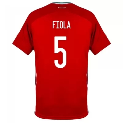 Damen Ungarische Fussballnationalmannschaft Attila Fiola #5 Heimtrikot Rot 2021 Trikot