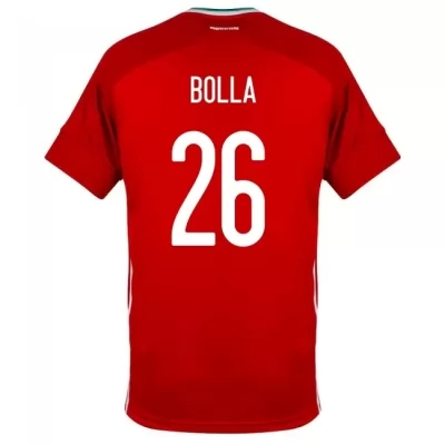 Herren Ungarische Fussballnationalmannschaft Bendeguz Bolla #26 Heimtrikot Rot 2021 Trikot