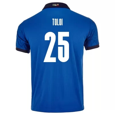 Kinder Italienische Fussballnationalmannschaft Rafael Toloi #25 Heimtrikot Blau 2021 Trikot