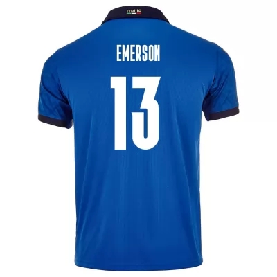 Kinder Italienische Fussballnationalmannschaft Emerson #13 Heimtrikot Blau 2021 Trikot