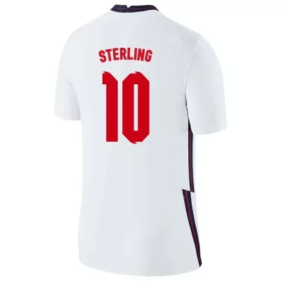 Herren Englische Fussballnationalmannschaft Raheem Sterling #10 Heimtrikot Weiß 2021 Trikot