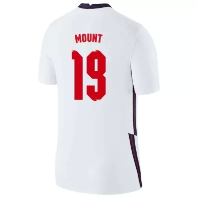 Kinder Englische Fussballnationalmannschaft Mason Mount #19 Heimtrikot Weiß 2021 Trikot