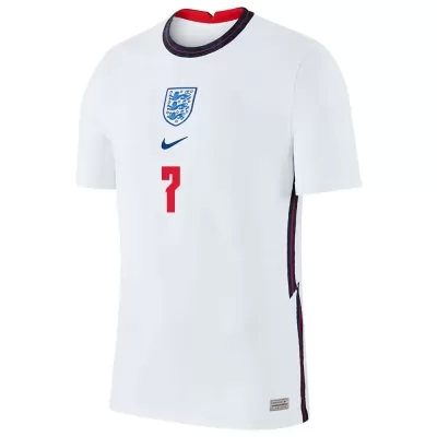 Damen Englische Fussballnationalmannschaft Jack Grealish #7 Heimtrikot Weiß 2021 Trikot