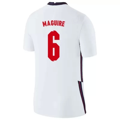 Herren Englische Fussballnationalmannschaft Harry Maguire #6 Heimtrikot Weiß 2021 Trikot