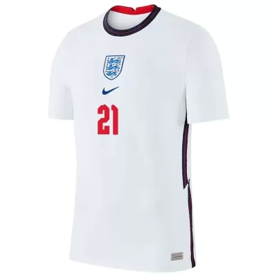 Herren Englische Fussballnationalmannschaft Ben Chilwell #21 Heimtrikot Weiß 2021 Trikot