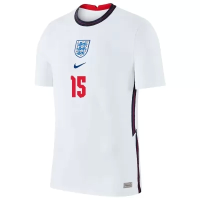 Kinder Englische Fussballnationalmannschaft Tyrone Mings #15 Heimtrikot Weiß 2021 Trikot