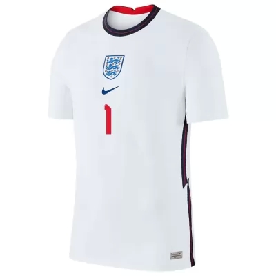 Herren Englische Fussballnationalmannschaft Jordan Pickford #1 Heimtrikot Weiß 2021 Trikot