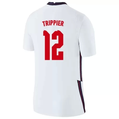 Kinder Englische Fussballnationalmannschaft Kieran Trippier #12 Heimtrikot Weiß 2021 Trikot