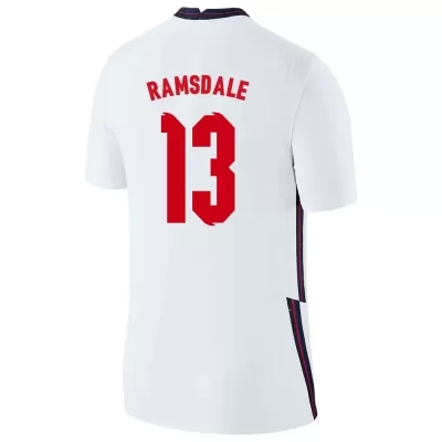 Herren Englische Fussballnationalmannschaft Aaron Ramsdale #13 Heimtrikot Weiß 2021 Trikot