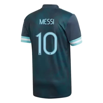 Kinder Argentinische Fussballnationalmannschaft Lionel Messi #10 Auswärtstrikot Dunkelblau 2021 Trikot