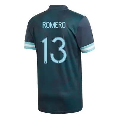 Damen Argentinische Fussballnationalmannschaft Cristian Romero #13 Auswärtstrikot Dunkelblau 2021 Trikot