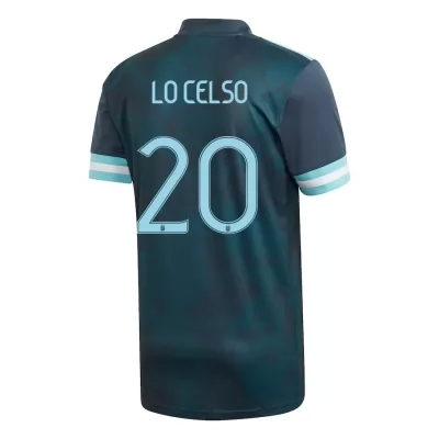 Kinder Argentinische Fussballnationalmannschaft Giovani Lo Celso #20 Auswärtstrikot Dunkelblau 2021 Trikot