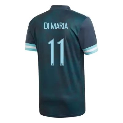 Damen Argentinische Fussballnationalmannschaft Angel Di Maria #11 Auswärtstrikot Dunkelblau 2021 Trikot