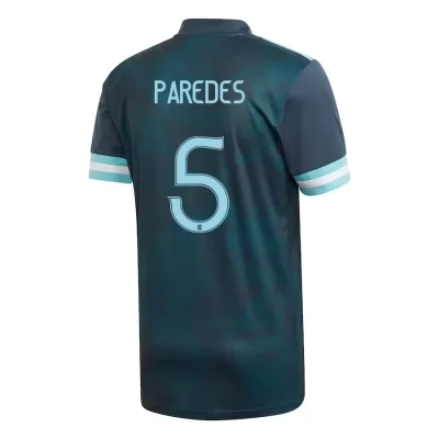 Herren Argentinische Fussballnationalmannschaft Leandro Paredes #5 Auswärtstrikot Dunkelblau 2021 Trikot