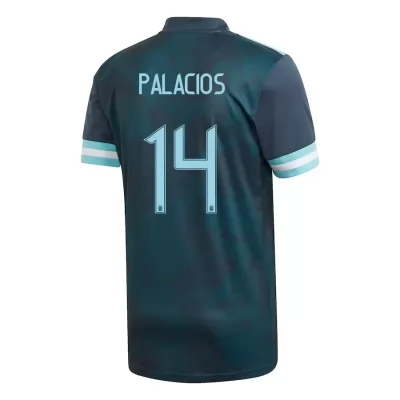 Damen Argentinische Fussballnationalmannschaft Exequiel Palacios #14 Auswärtstrikot Dunkelblau 2021 Trikot