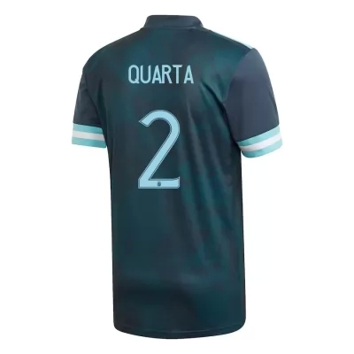 Damen Argentinische Fussballnationalmannschaft Lucas Martinez Quarta #2 Auswärtstrikot Dunkelblau 2021 Trikot