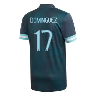 Kinder Argentinische Fussballnationalmannschaft Nicolas Dominguez #17 Auswärtstrikot Dunkelblau 2021 Trikot