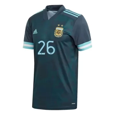 Damen Argentinische Fussballnationalmannschaft Nahuel Molina #26 Auswärtstrikot Dunkelblau 2021 Trikot