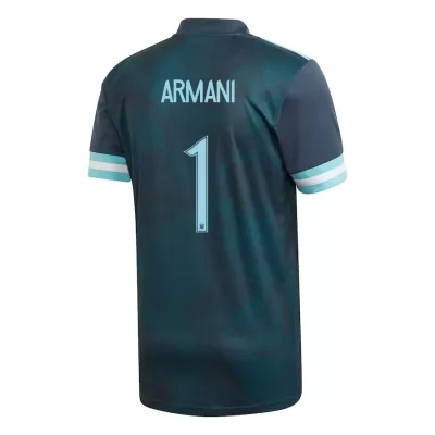 Herren Argentinische Fussballnationalmannschaft Franco Armani #1 Auswärtstrikot Dunkelblau 2021 Trikot
