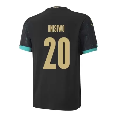 Herren Österreichische Fussballnationalmannschaft Karim Onisiwo #20 Auswärtstrikot Schwarz 2021 Trikot