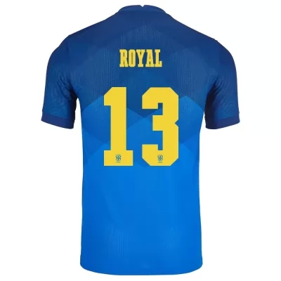 Herren Brasilianische Fussballnationalmannschaft Emerson Royal #13 Auswärtstrikot Blau 2021 Trikot