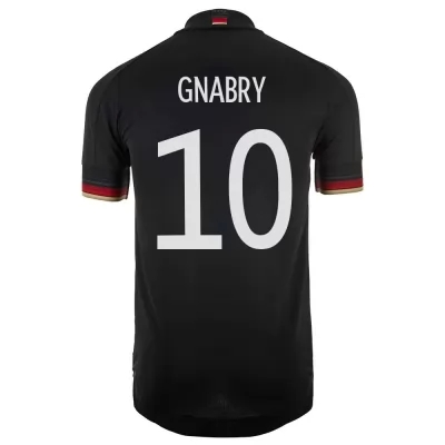 Damen Deutsche Fussballnationalmannschaft Serge Gnabry #10 Auswärtstrikot Schwarz 2021 Trikot