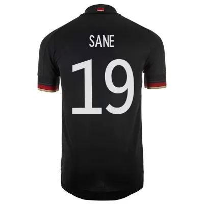 Herren Deutsche Fussballnationalmannschaft Leroy Sane #19 Auswärtstrikot Schwarz 2021 Trikot