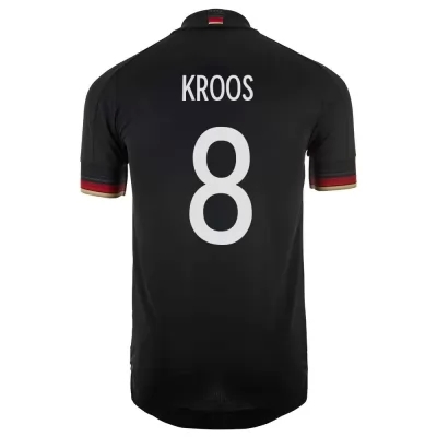 Damen Deutsche Fussballnationalmannschaft Toni Kroos #8 Auswärtstrikot Schwarz 2021 Trikot