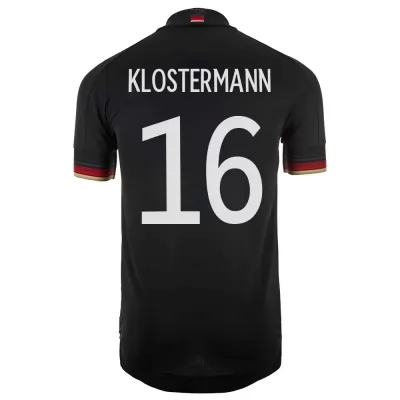Herren Deutsche Fussballnationalmannschaft Lukas Klostermann #16 Auswärtstrikot Schwarz 2021 Trikot