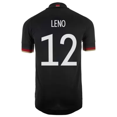 Damen Deutsche Fussballnationalmannschaft Bernd Leno #12 Auswärtstrikot Schwarz 2021 Trikot