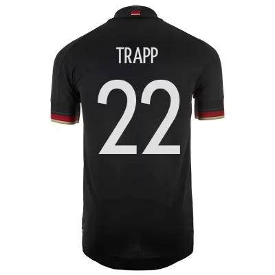 Kinder Deutsche Fussballnationalmannschaft Kevin Trapp #22 Auswärtstrikot Schwarz 2021 Trikot